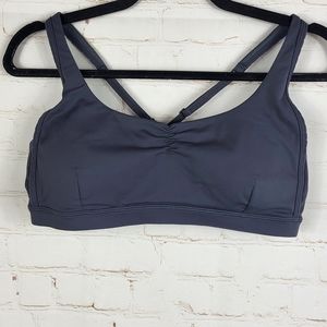 Lululemon Hot 'N Sweaty Yoga Sports Bra in Coal Size 10